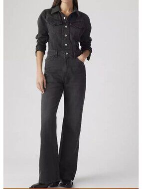 Levis Western Jumpsuit Black Denim 29
